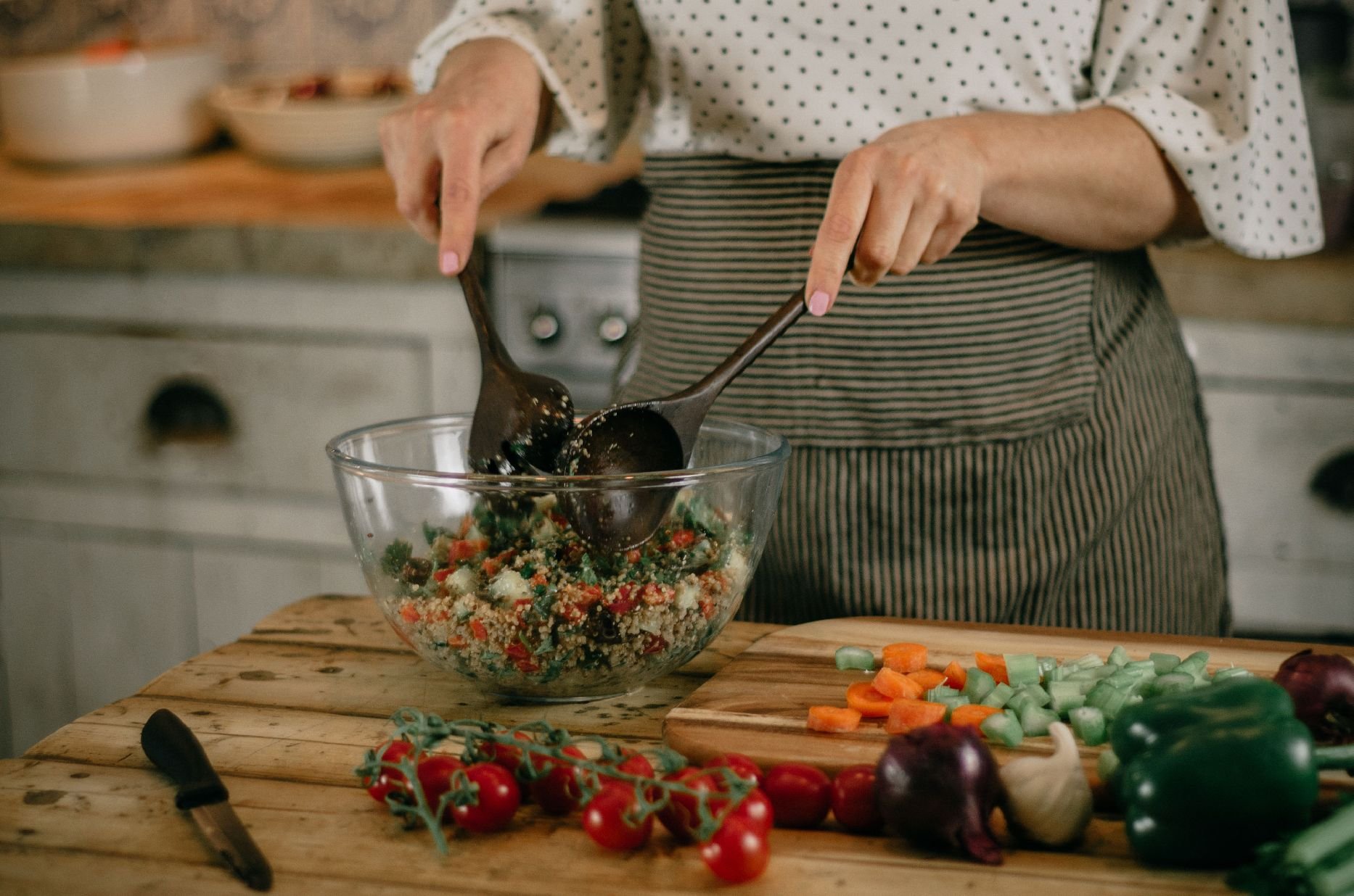 Fresh healthy food preparation